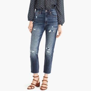 J. Crew Point Sur Denim High Rise Slim Boy Jeans Dark Wash Size 26